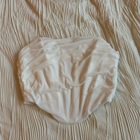 White Strapless Corset Top - Picture 3 of 4